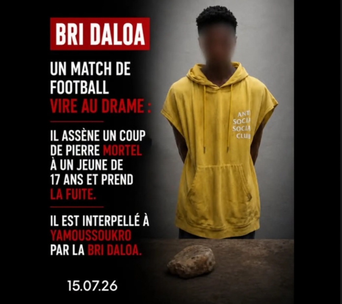 Daloa : Un adolescent de 17 ans tué par un jet de pierre lors d'...
